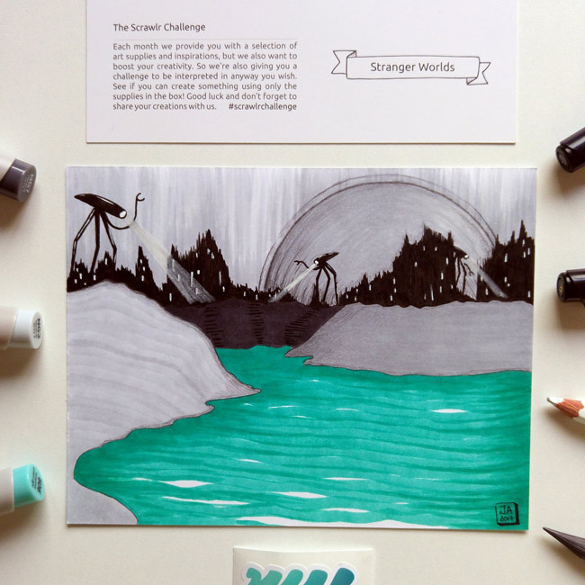 Scrawlrbox Challenge April -Stranger Worlds